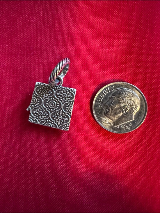 Brighton Jewelry - Brighton Silver Filigree Square Charm Pendant
